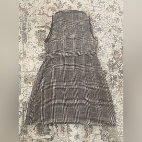 New Plus Plaid Pocket Contrasting Border Long Pants Sleeveless Vest Jacket NWT - Picture 12 of 16